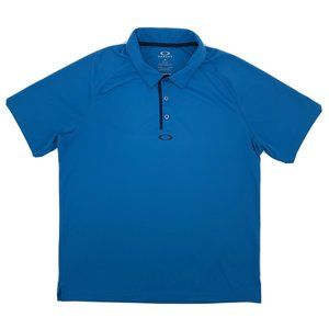 Men's Oakley Short Sleeve Polo Shirt Hyrdrolix Blue‎ XL Regular Fit